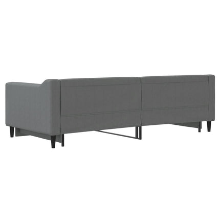 daybed med udtræk 90x200 cm stof mørkegrå