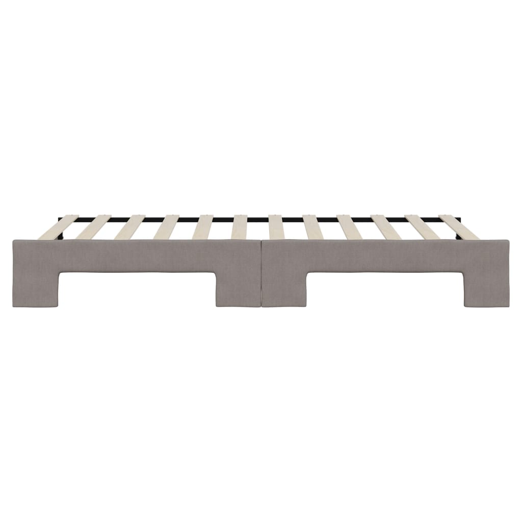 daybed med udtræk 90x200 cm stof gråbrun