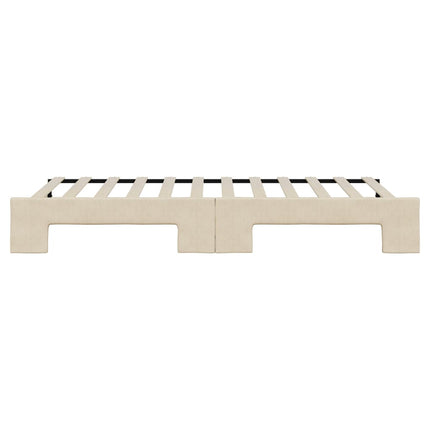 daybed med udtræk 90x200 cm stof cremefarvet