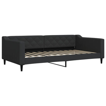 daybed med udtræk 100x200 cm stof sort