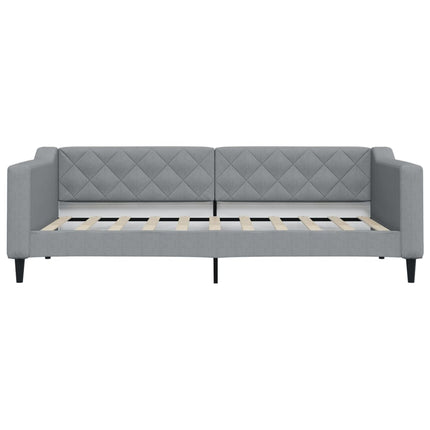 daybed med udtræk 90x190 cm stof lysegrå