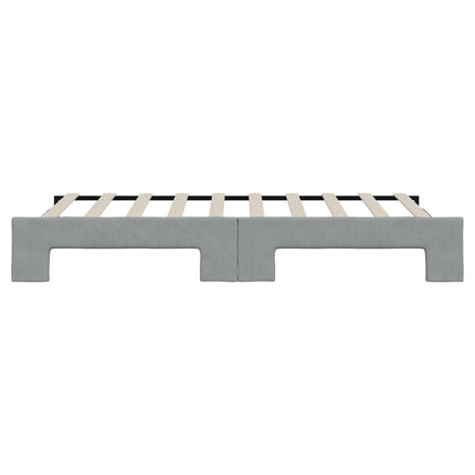 daybed med udtræk 90x190 cm stof lysegrå