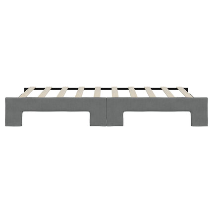 daybed med udtræk 90x190 cm stof mørkegrå