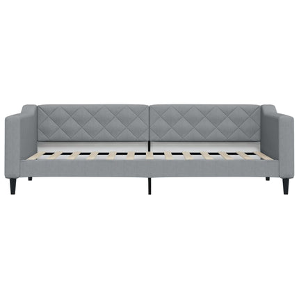daybed med udtræk og skuffer 80x200 cm stof lysegrå