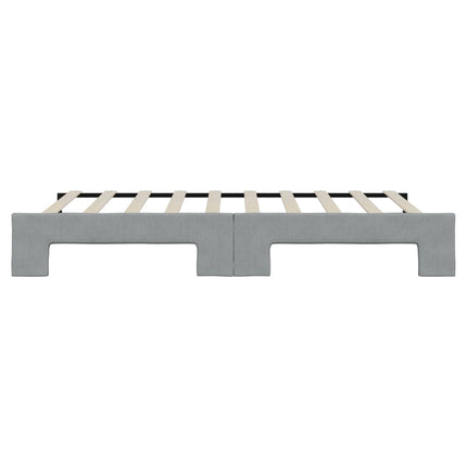 daybed med udtræk 100x190 cm stof lysegrå
