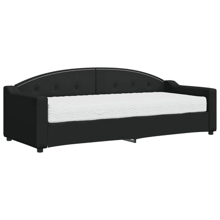 daybed med madras 80x200 cm stof sort
