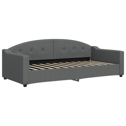 daybed med madras 90x200 cm stof mørkegrå