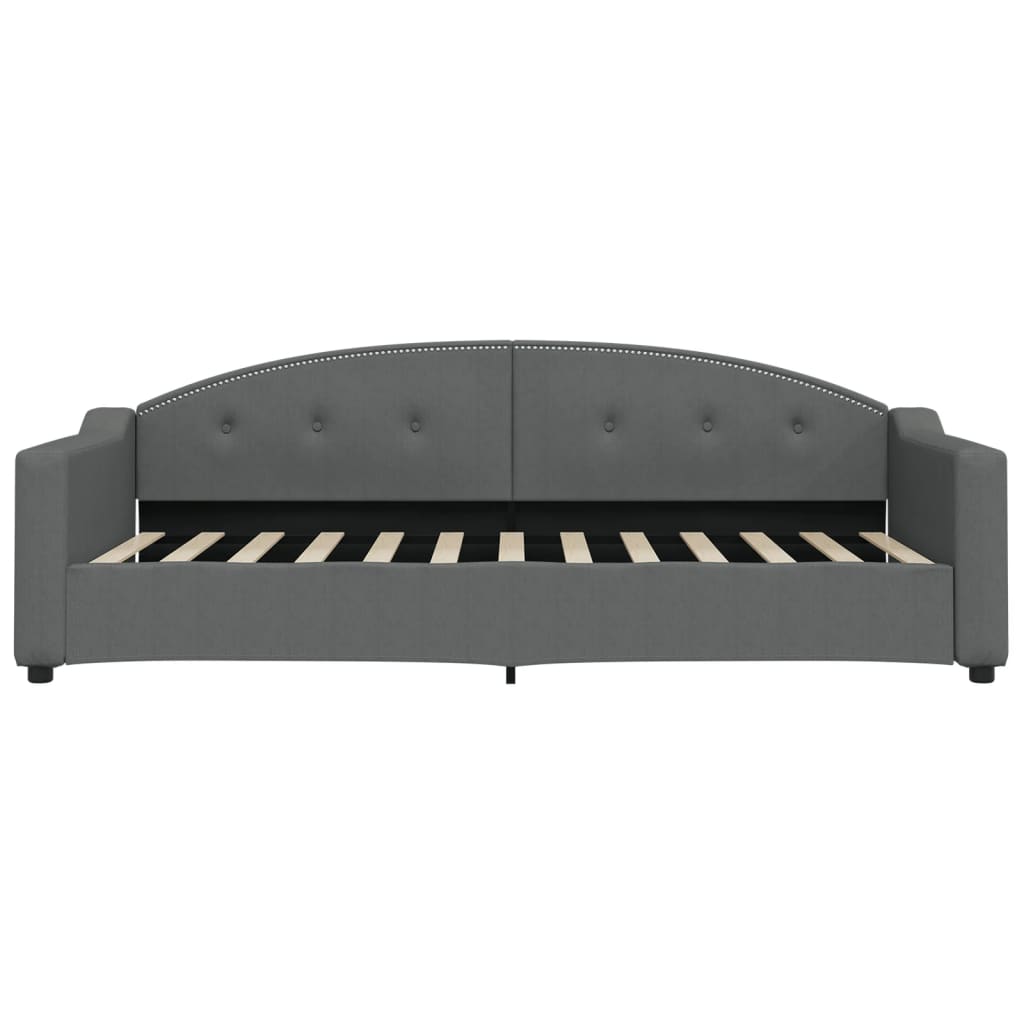 daybed med madras 90x200 cm stof mørkegrå