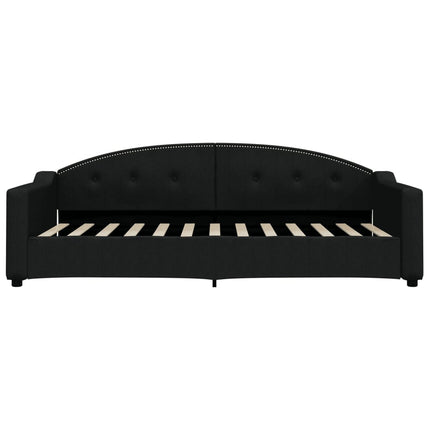 daybed med madras 90x200 cm stof sort