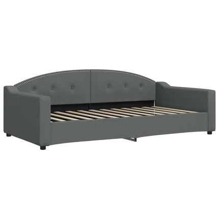 daybed med madras 100x200 cm stof mørkegrå