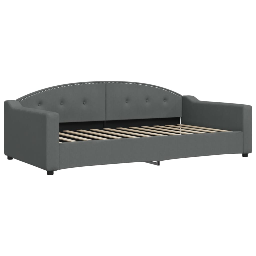 daybed med madras 100x200 cm stof mørkegrå
