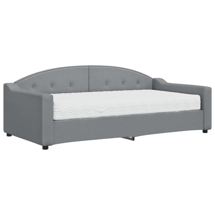 daybed med madras 90x190 cm stof lysegrå