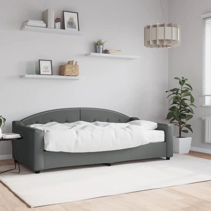 daybed med madras 90x190 cm stof mørkegrå