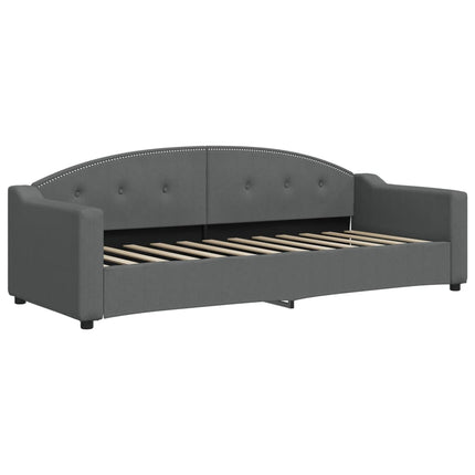 daybed med udtræk 80x200 cm stof mørkegrå