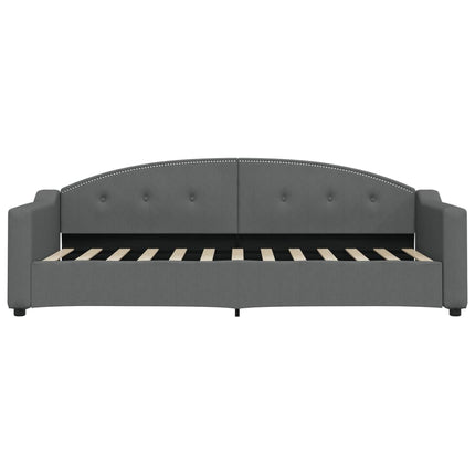 daybed med udtræk 80x200 cm stof mørkegrå