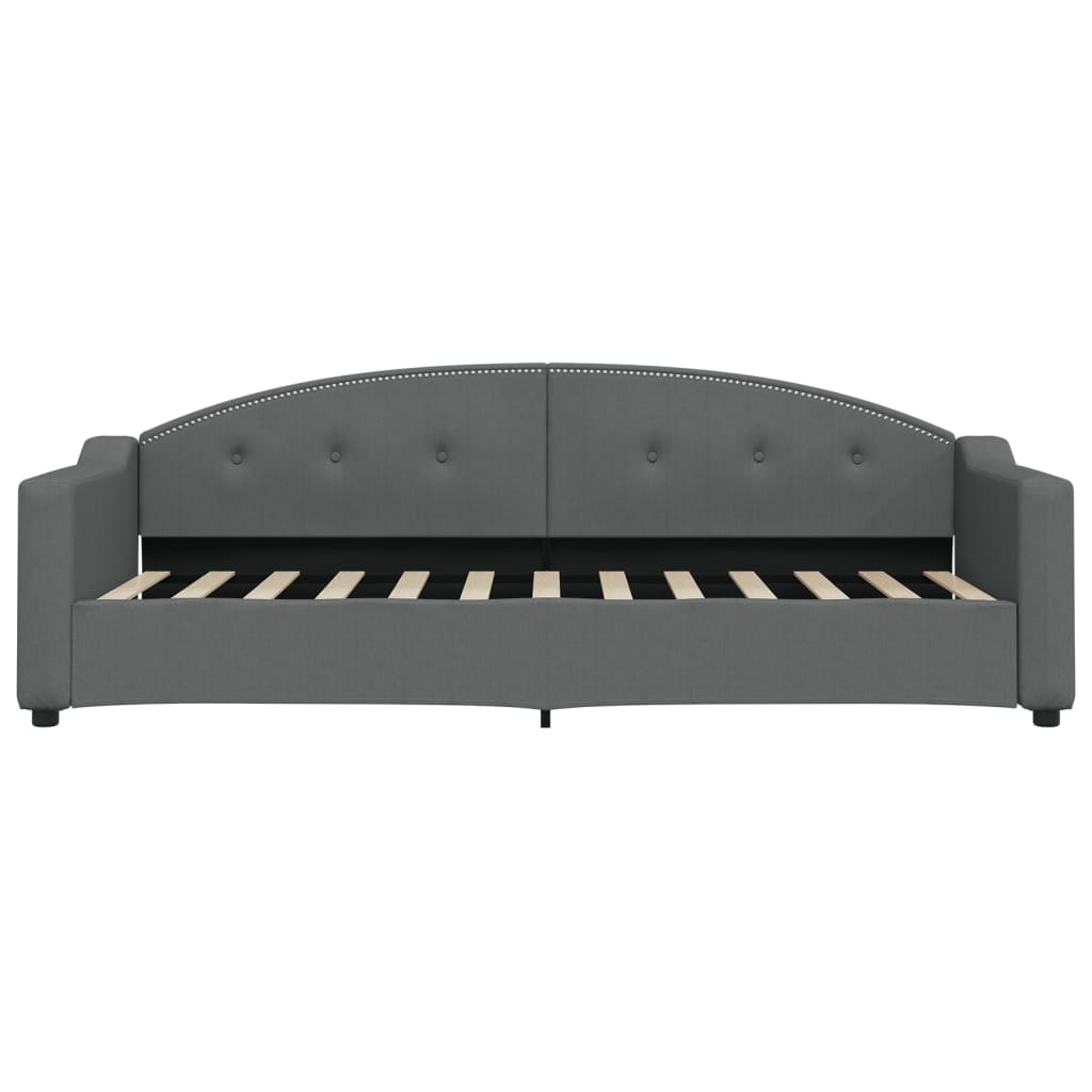daybed med udtræk 80x200 cm stof mørkegrå