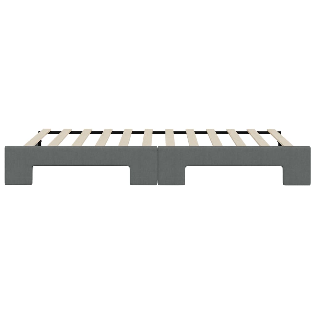 daybed med udtræk 80x200 cm stof mørkegrå