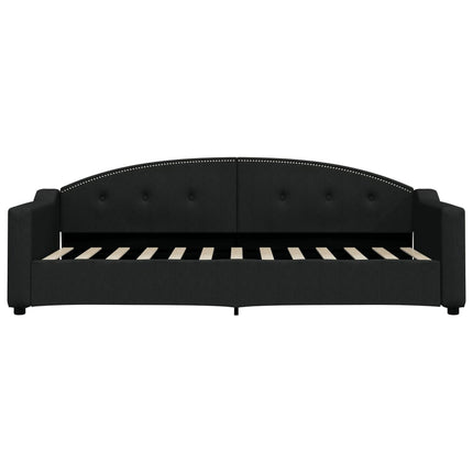 daybed med udtræk 80x200 cm stof sort