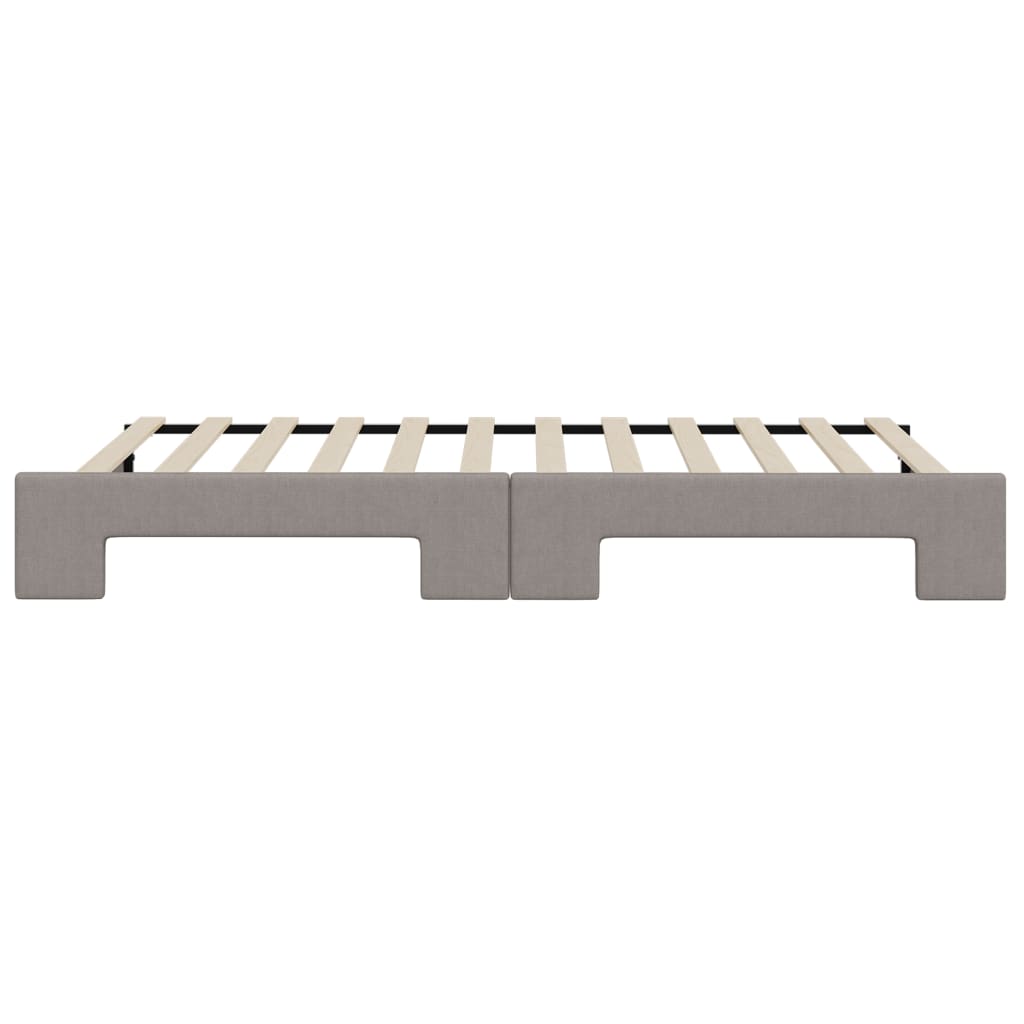 daybed med udtræk 80x200 cm stof gråbrun