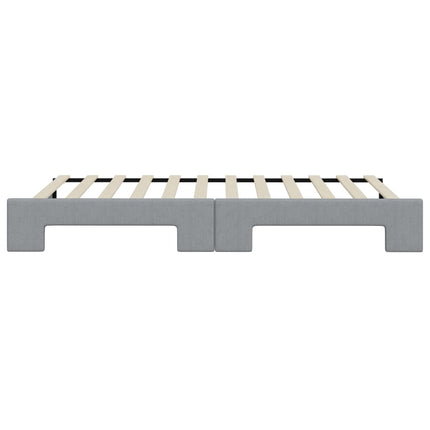 daybed med udtræk 90x200 cm stof lysegrå