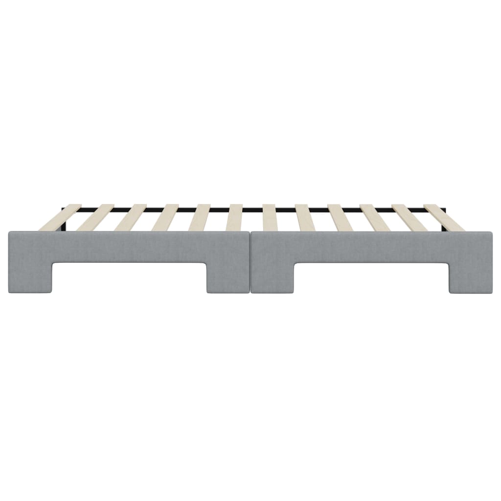 daybed med udtræk 90x200 cm stof lysegrå
