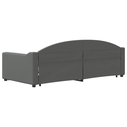 daybed med udtræk 90x200 cm stof mørkegrå