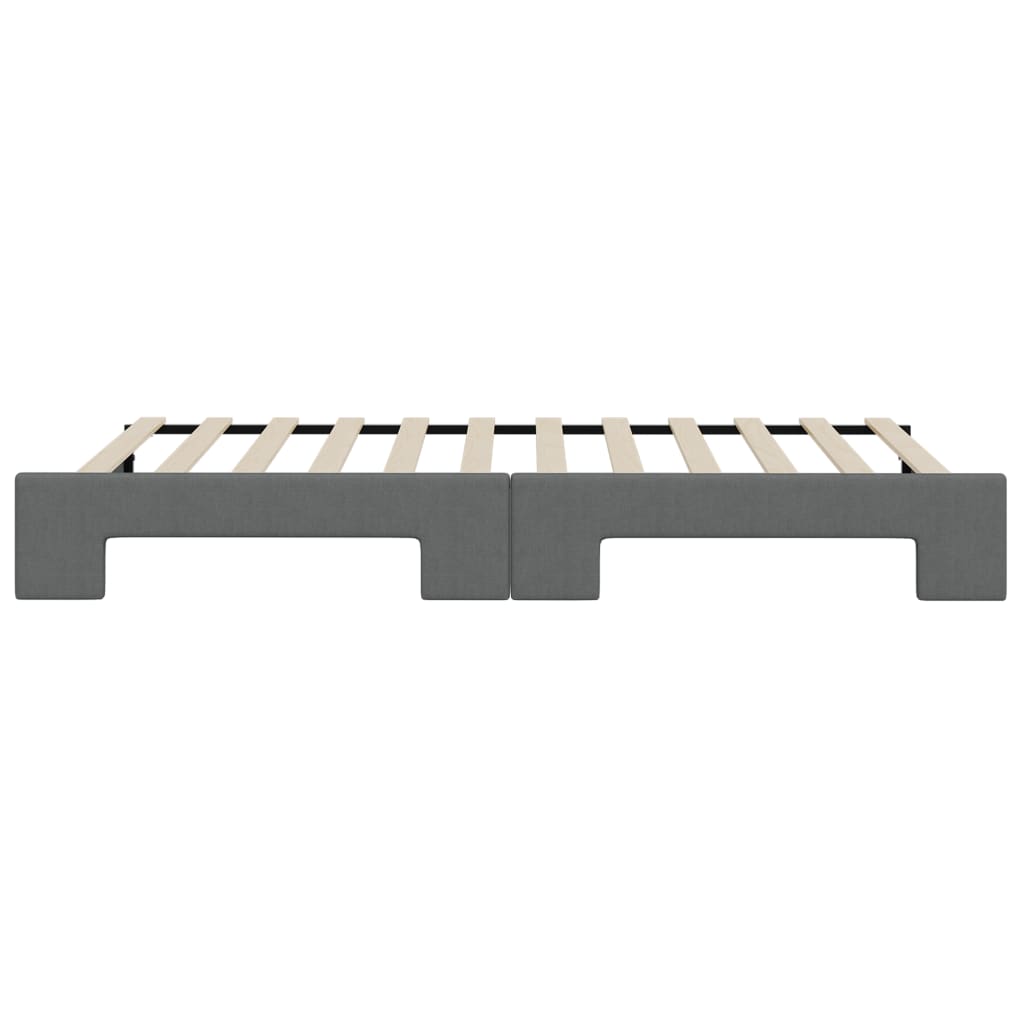 daybed med udtræk 90x200 cm stof mørkegrå