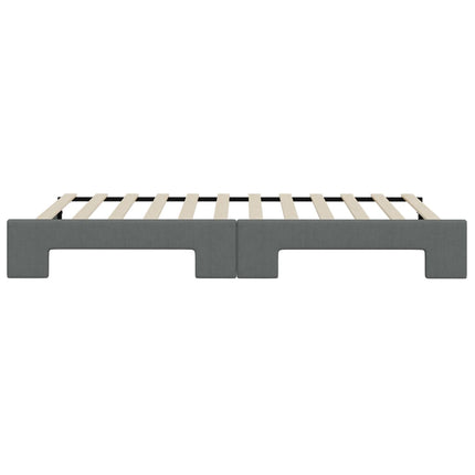 daybed med udtræk 100x200 cm stof mørkegrå