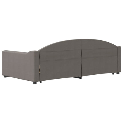 daybed med udtræk 100x200 cm stof gråbrun