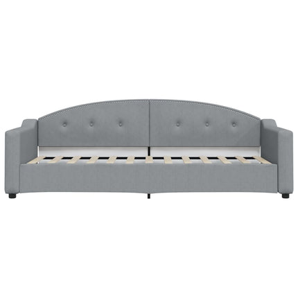 daybed med udtræk 90x190 cm stof lysegrå