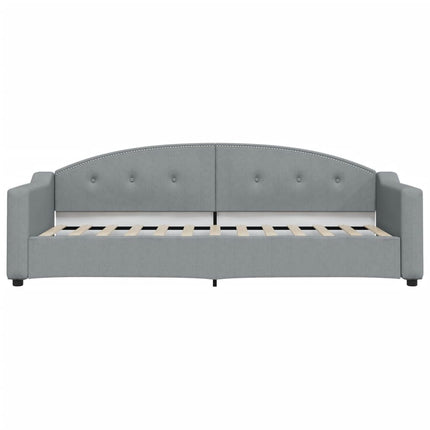 daybed med udtræk og skuffer 80x200 cm stof lysegrå