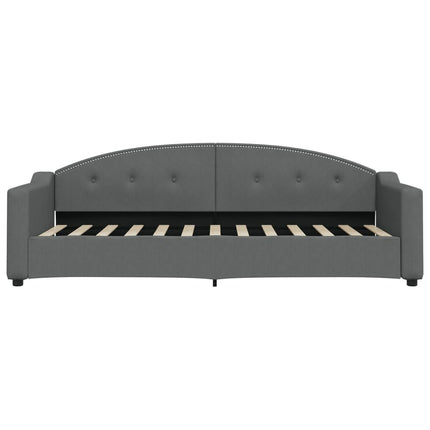 daybed med udtræk og skuffer 80x200 cm stof mørkegrå