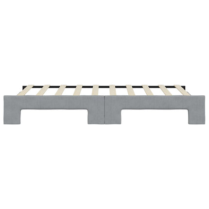daybed med udtræk 100x190 cm stof lysegrå