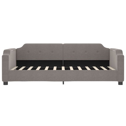 daybed med madras 90x200 cm stof gråbrun