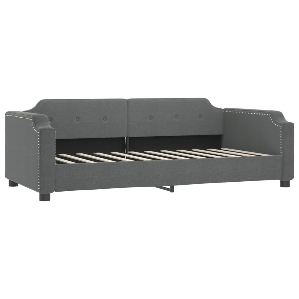 daybed med madras 90x190 cm stof mørkegrå