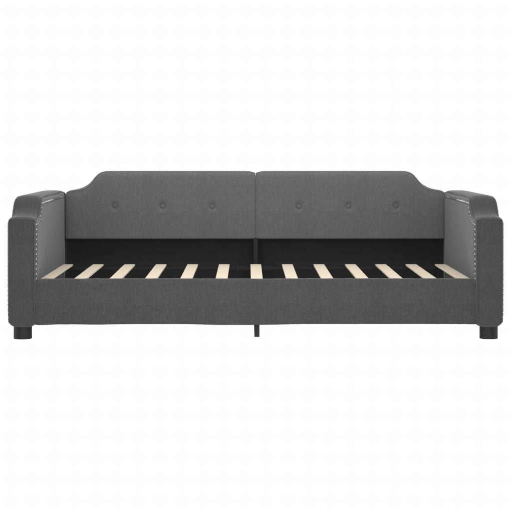 daybed med madras 90x190 cm stof mørkegrå