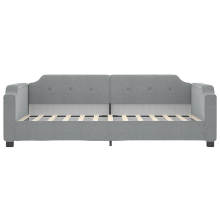 daybed med udtræk 80x200 cm stof lysegrå