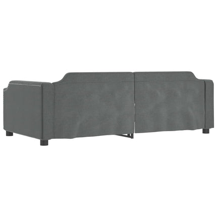 daybed med udtræk 80x200 cm stof mørkegrå