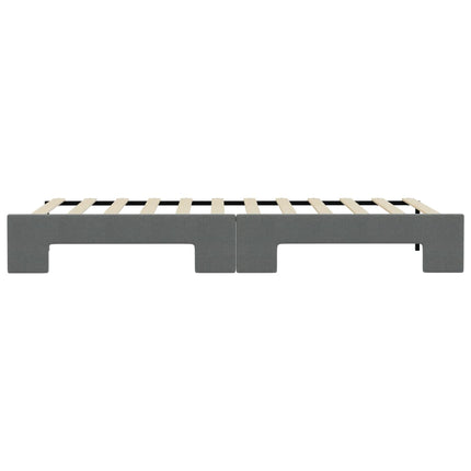 daybed med udtræk 80x200 cm stof mørkegrå