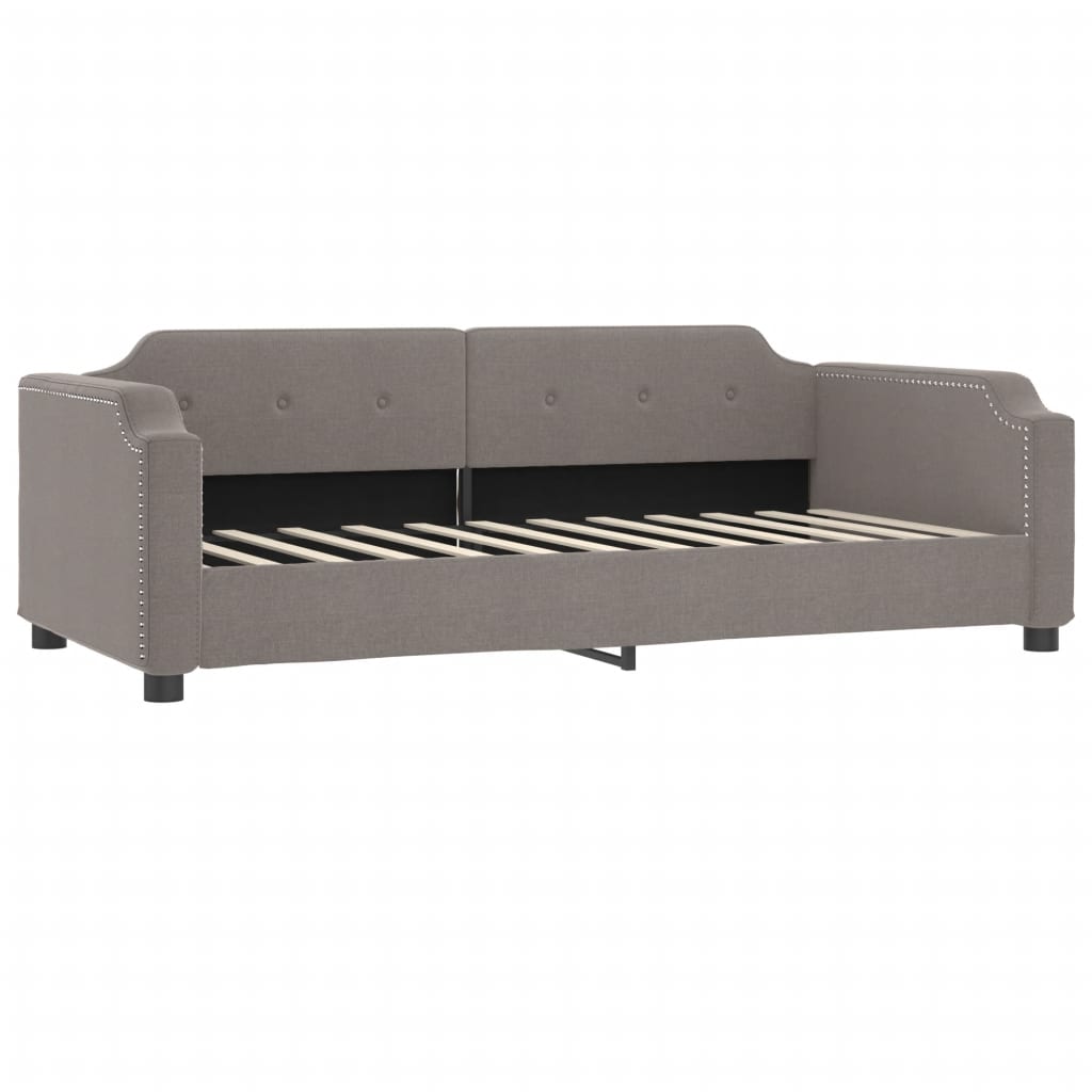 daybed med udtræk 90x200 cm stof gråbrun