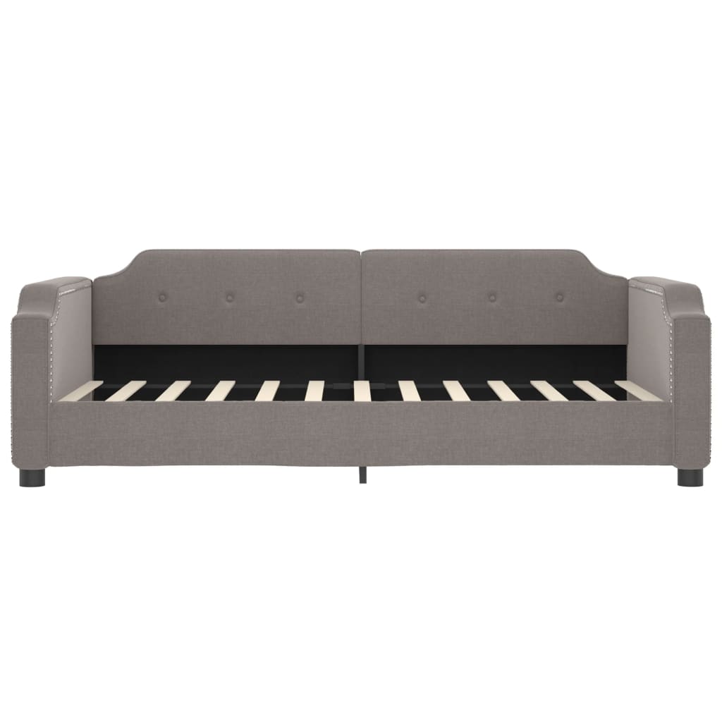 daybed med udtræk 90x200 cm stof gråbrun