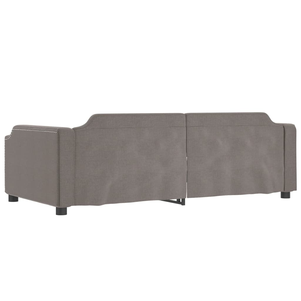 daybed med udtræk 90x200 cm stof gråbrun