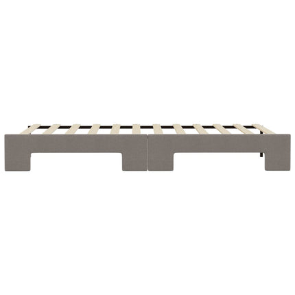 daybed med udtræk 90x200 cm stof gråbrun