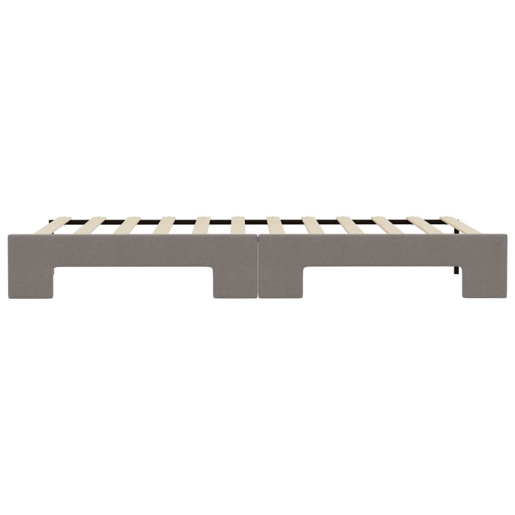 daybed med udtræk 90x200 cm stof gråbrun