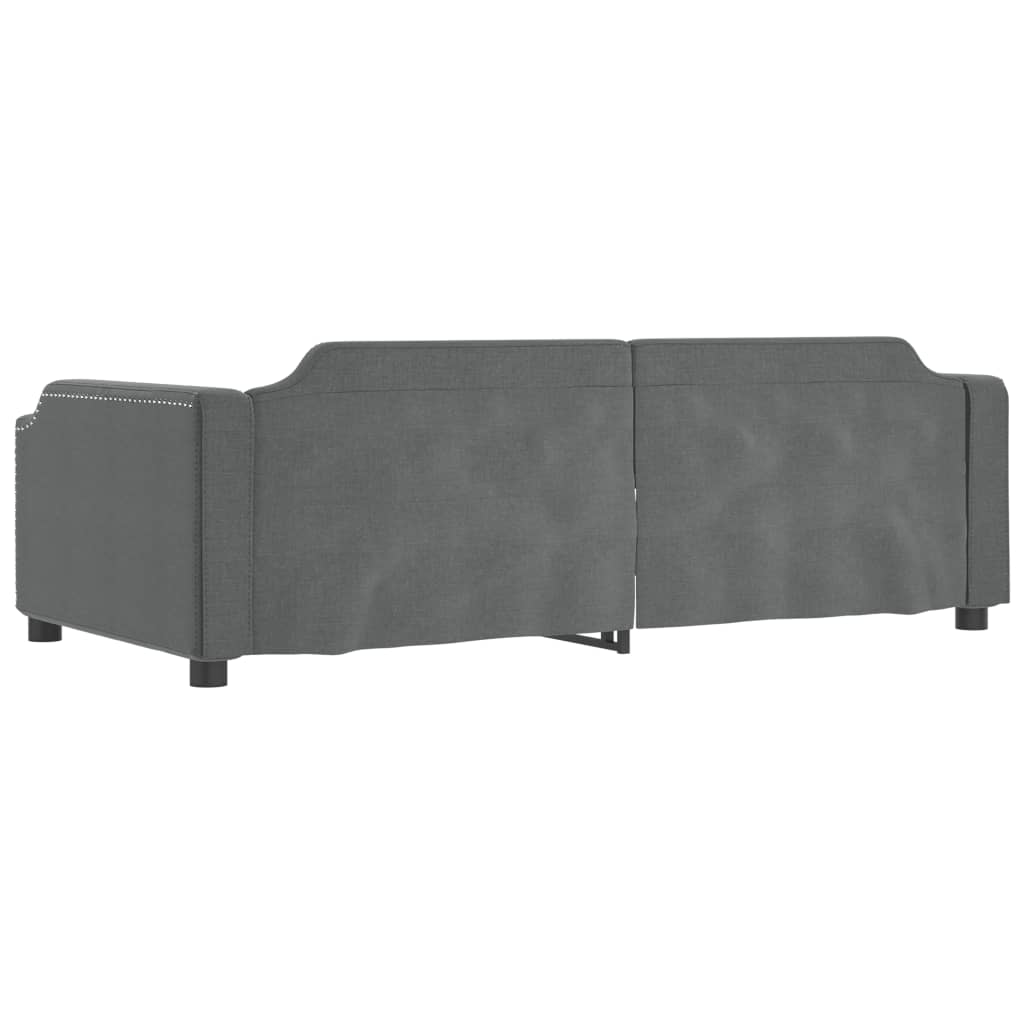 daybed med udtræk 100x200 cm stof mørkegrå