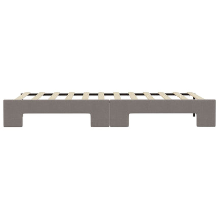 daybed med udtræk 100x200 cm stof gråbrun