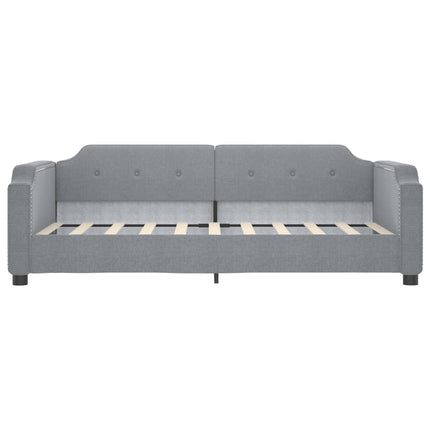 daybed med udtræk 90x190 cm stof lysegrå