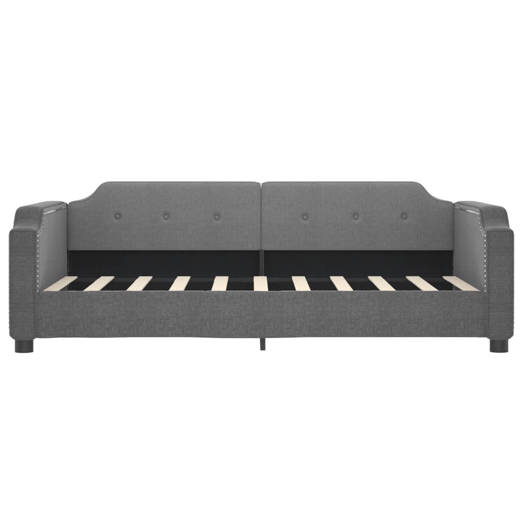 daybed med udtræk 90x190 cm stof mørkegrå