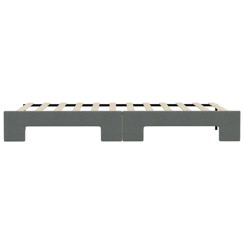 daybed med udtræk 90x190 cm stof mørkegrå