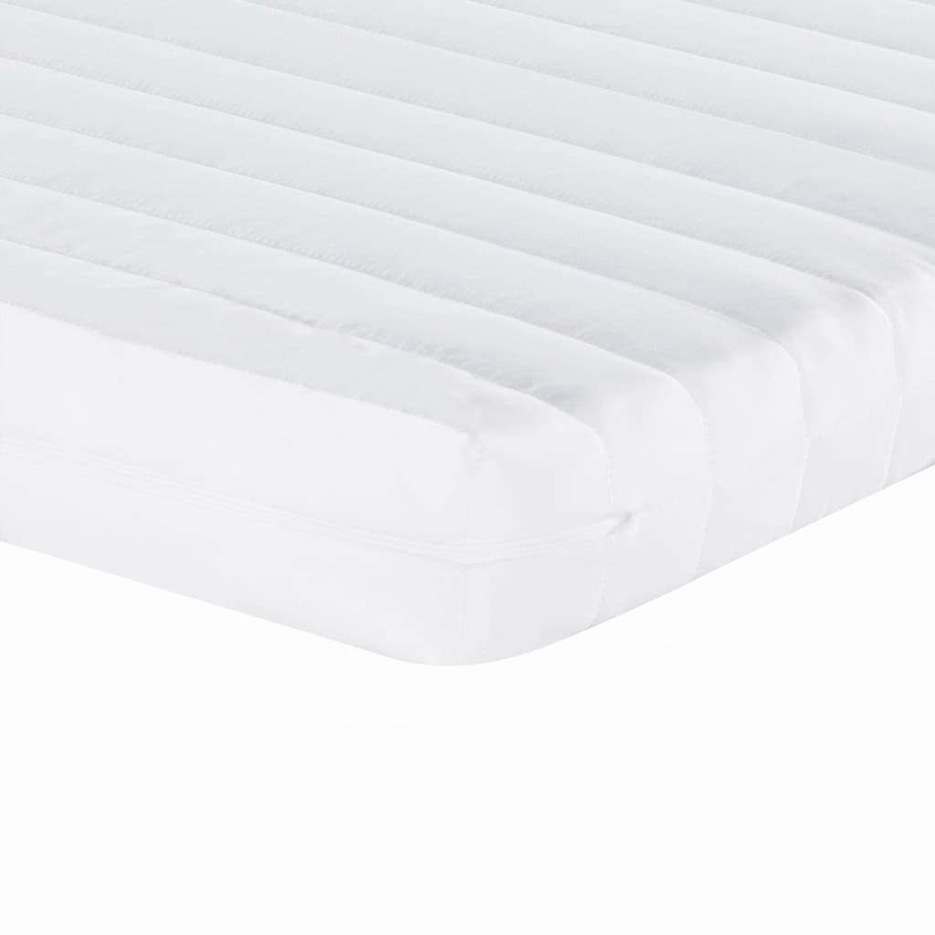 daybed med udtræk og madras 90x200 cm stof lysegrå
